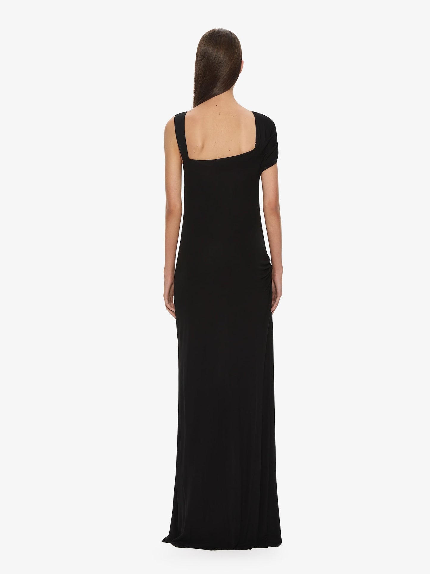 CHRISTOPHER ESBER Veer Spiral Crystal Draped Jersey Dress (Black)