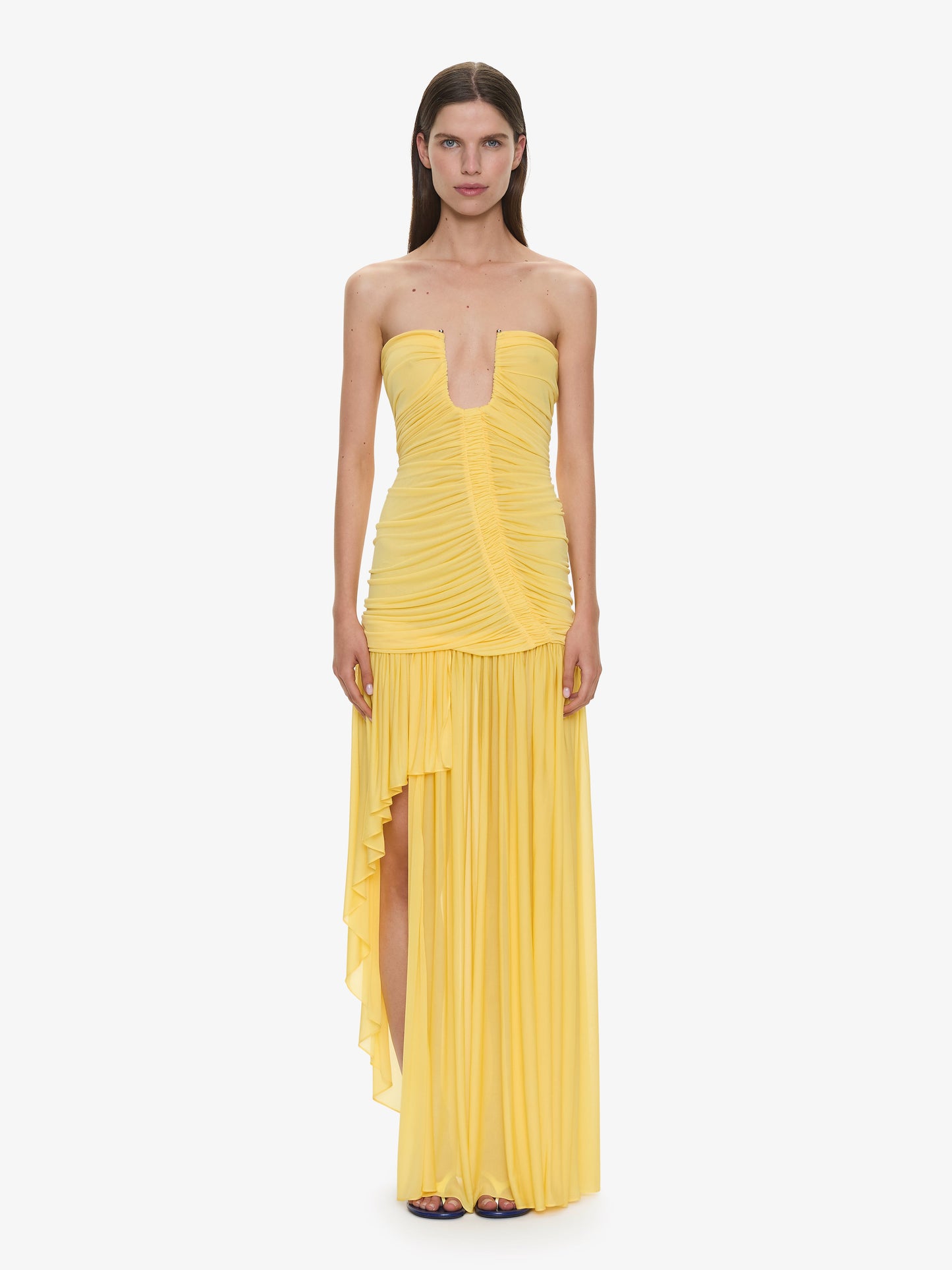 Image of Dresses. Productname: CHRISTOPHER ESBER Arced Orion Strapless Gown in Soleil colour by brand - CHRISTOPHER ESBER