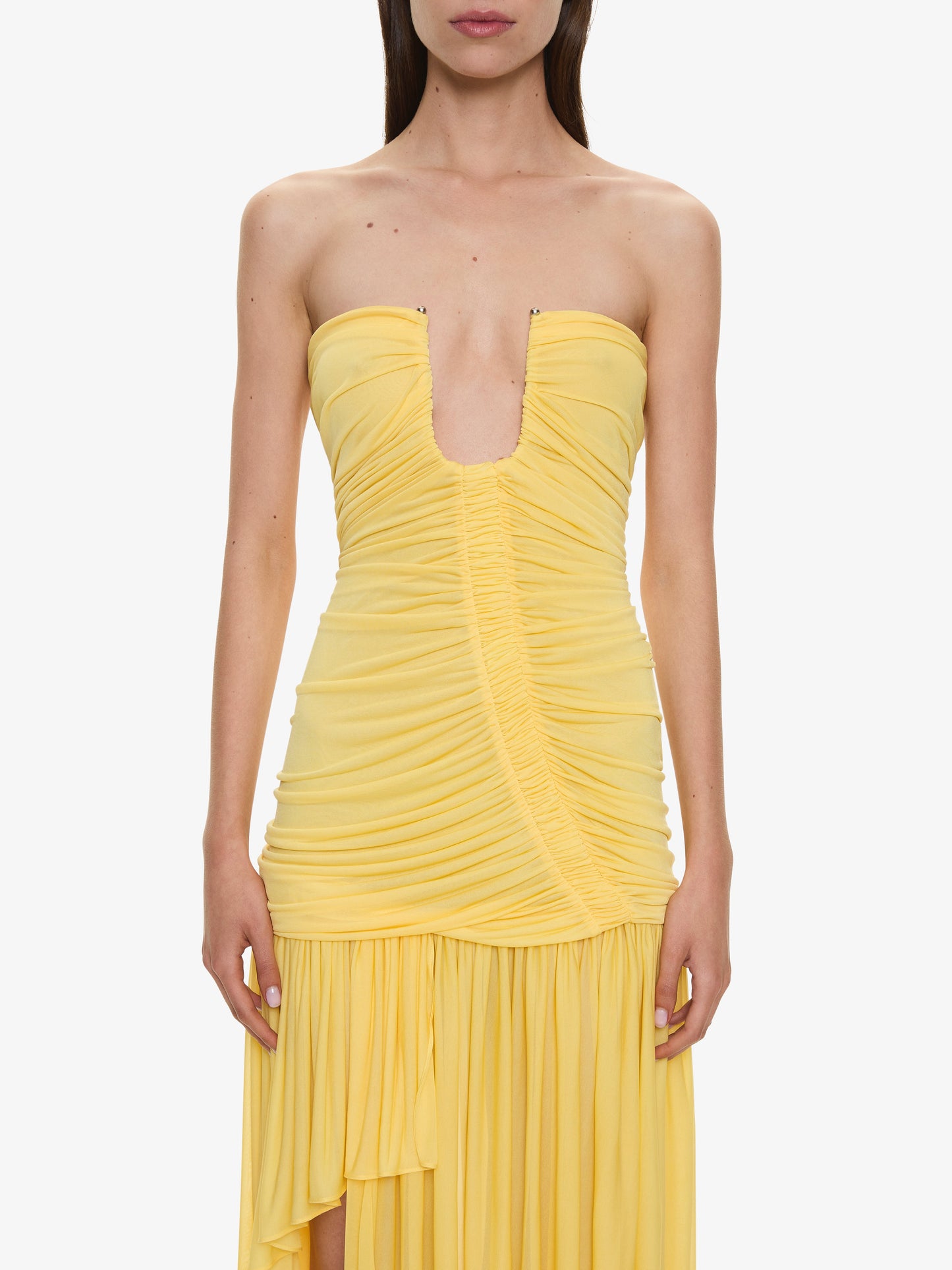 CHRISTOPHER ESBER Arced Orion Strapless Gown (Soleil)