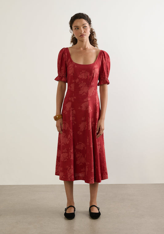 Image of Dresses. Productname: Auguste The Label Carmen Midi Dress in Red colour by brand - Auguste The Label