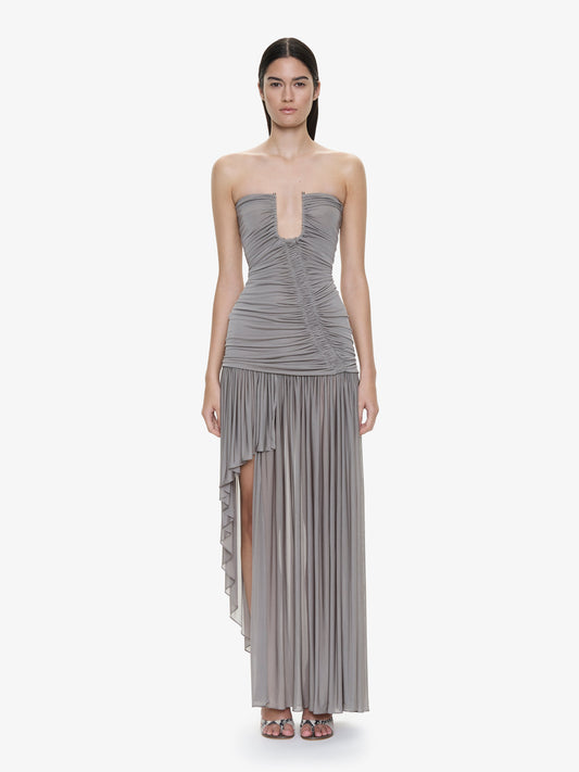 Image of Dresses. Productname: CHRISTOPHER ESBER Arced Orion Strapless Gown in Slate colour by brand - CHRISTOPHER ESBER