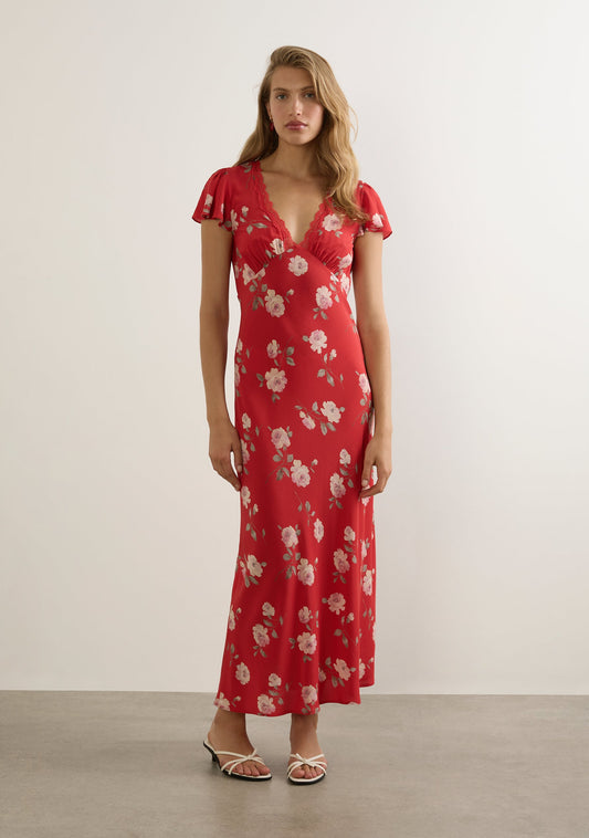 Image of Dresses. Productname: Auguste The Label Marena Midi Dress in Red colour by brand - Auguste The Label