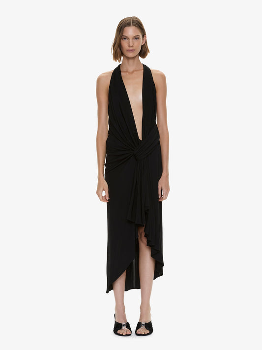 Image of Dresses. Product name - Spire Cascade Gown in Black colour by brand - CHRISTOPHER ESBER
