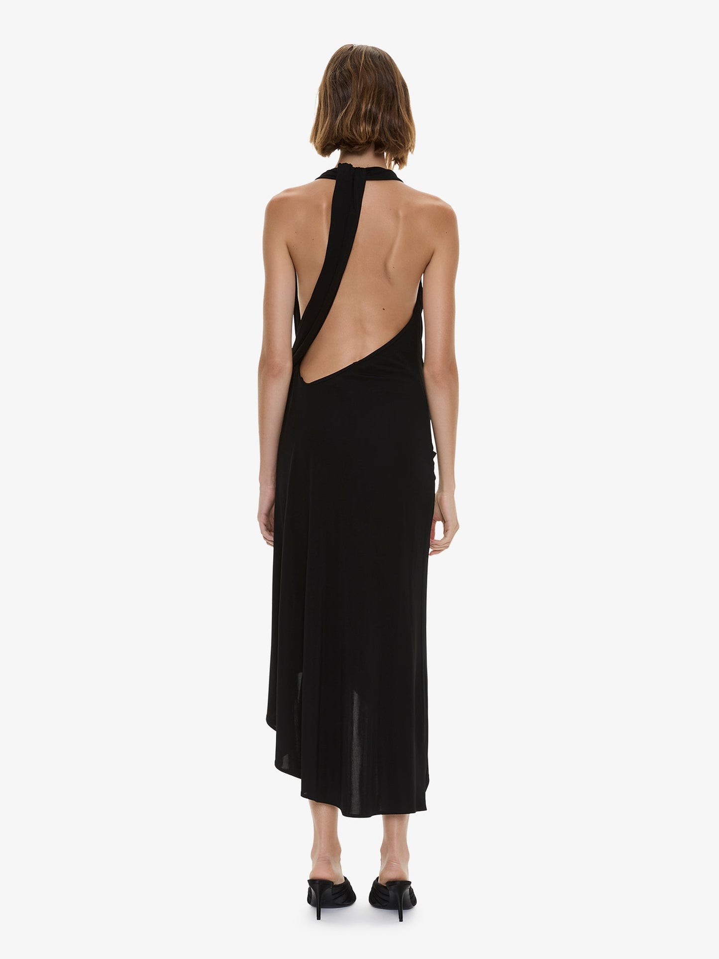 CHRISTOPHER ESBER Spire Cascade Gown (Black)