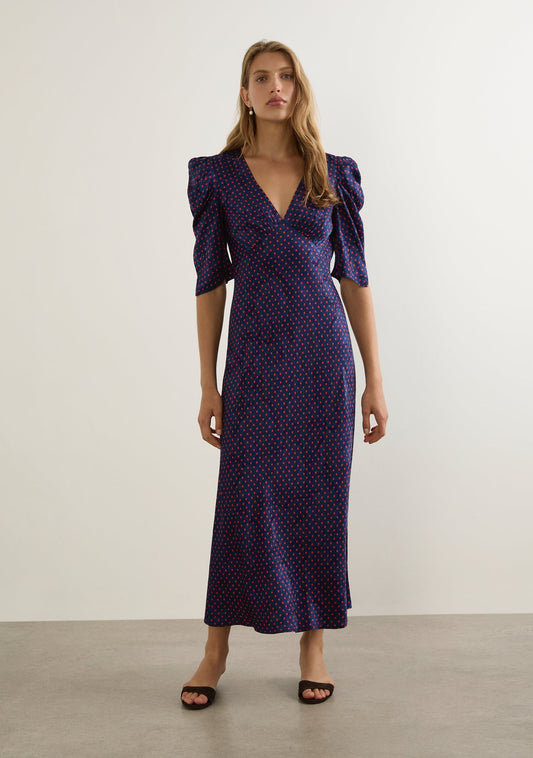 Image of Dresses. Productname: Auguste The Label Adley Midi Dress in Blue colour by brand - Auguste The Label