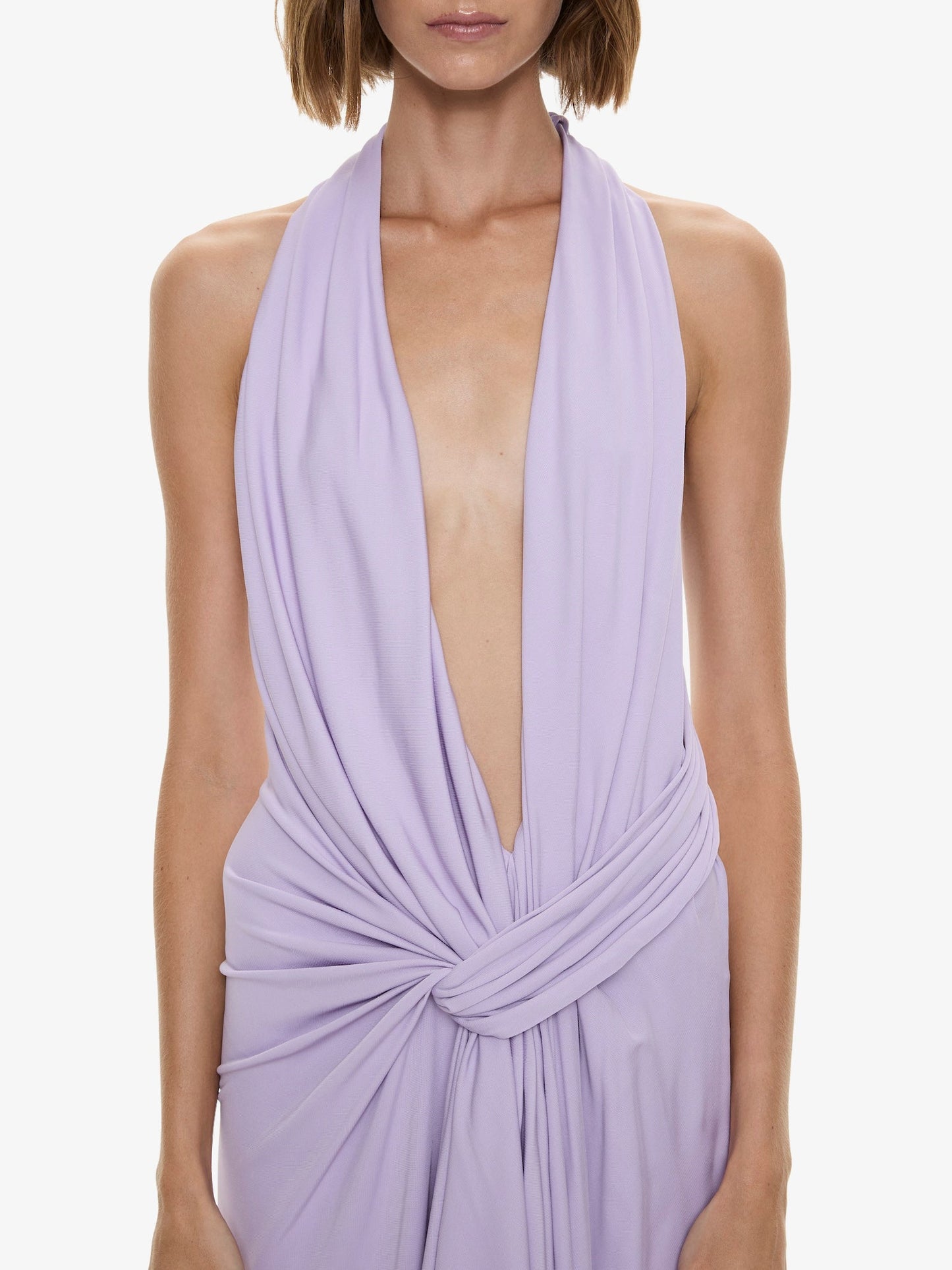 CHRISTOPHER ESBER Spire Cascade Midi Dress (Lilac)