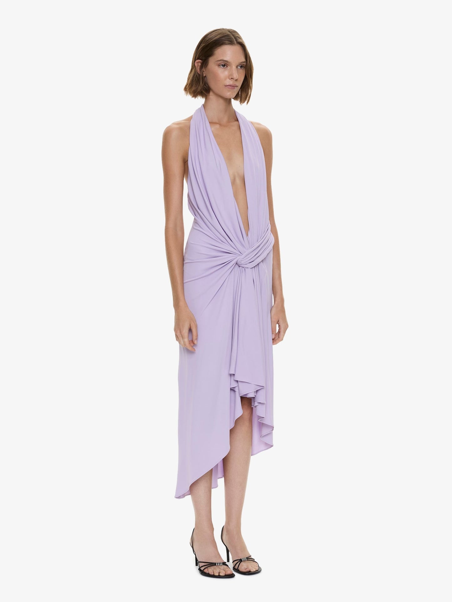 CHRISTOPHER ESBER Spire Cascade Midi Dress (Lilac)