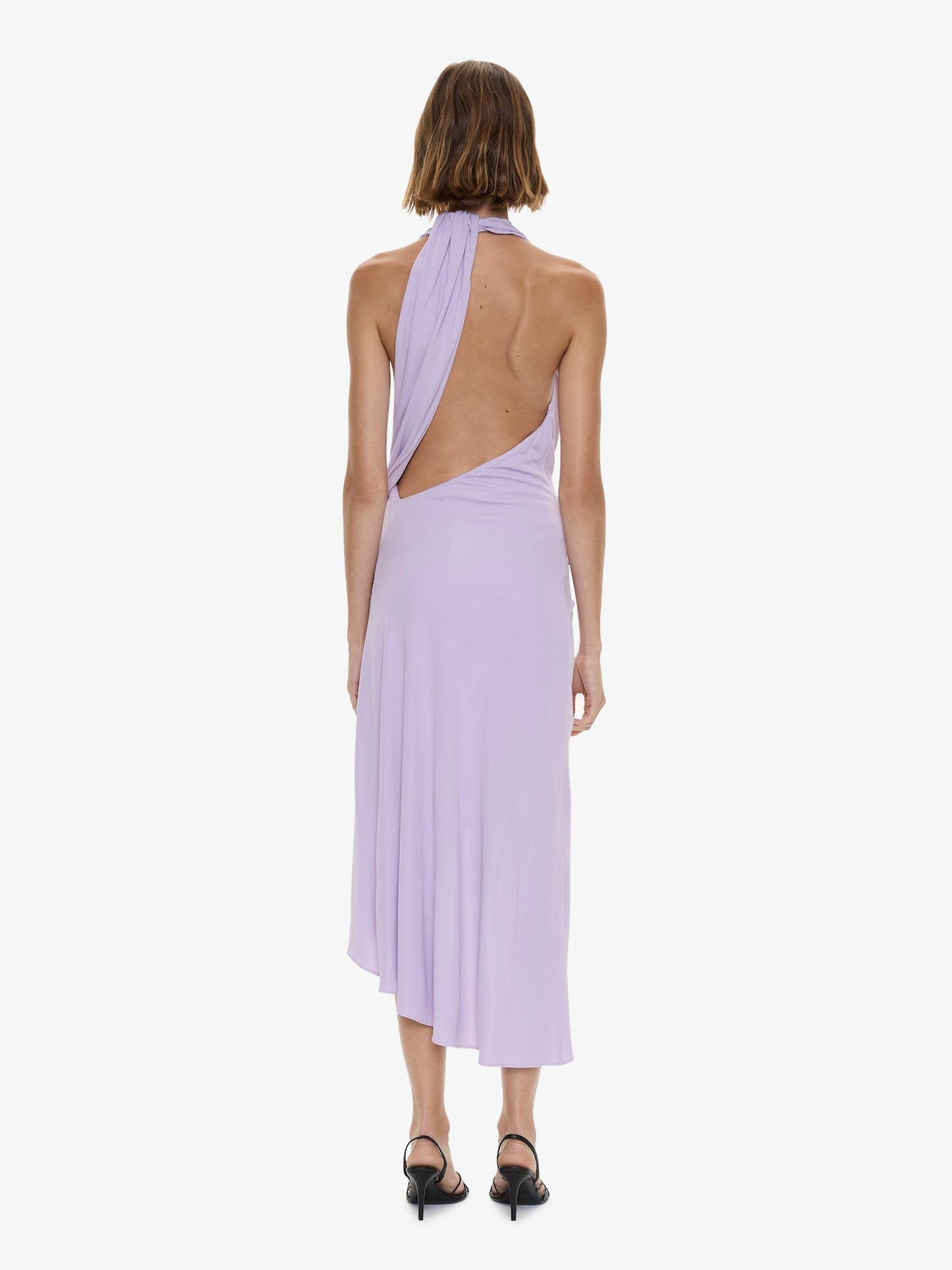 CHRISTOPHER ESBER Spire Cascade Midi Dress (Lilac)