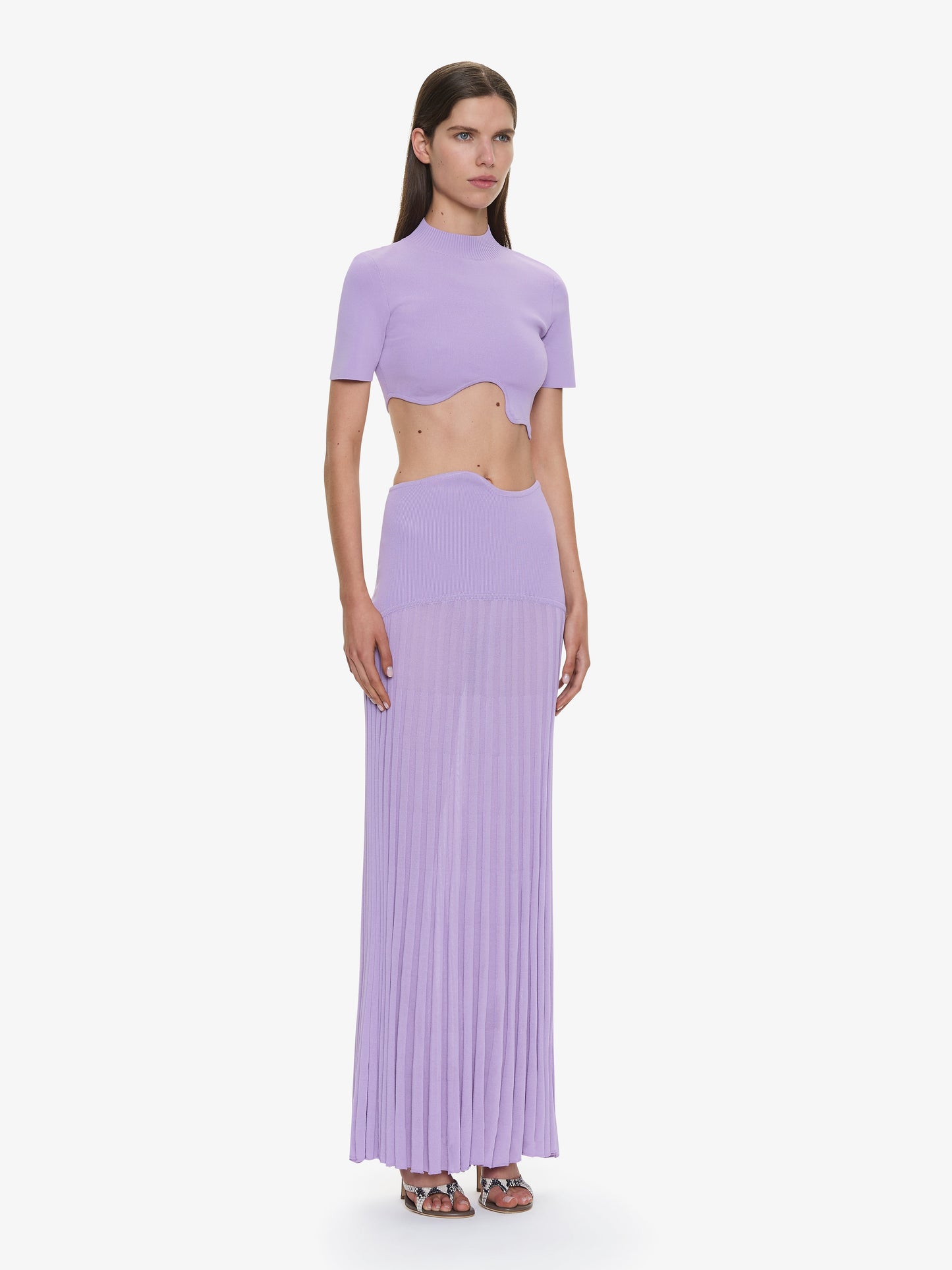 CHRISTOPHER ESBER Maparadita Pleated Skirt (Lilac)