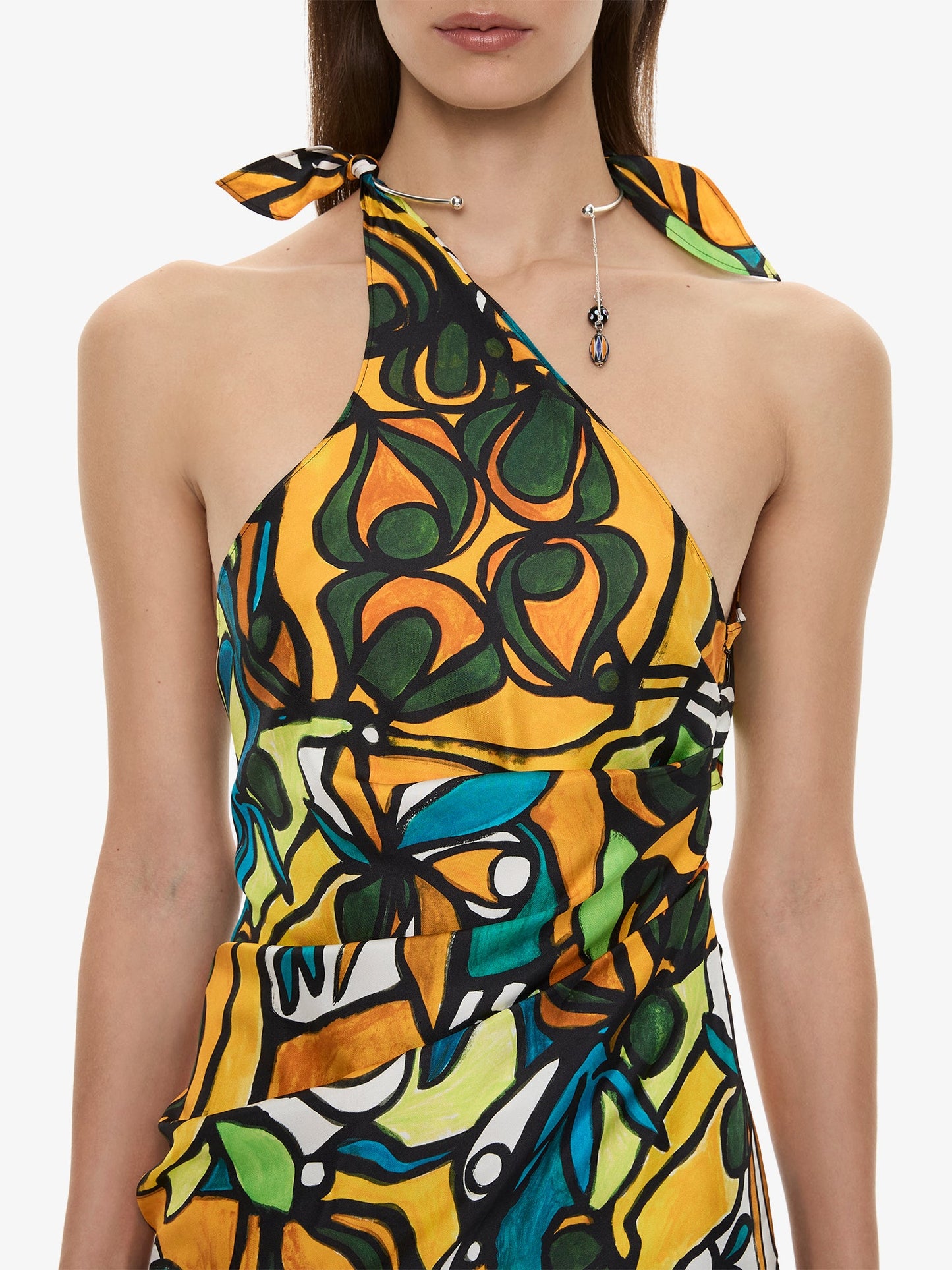 CHRISTOPHER ESBER Tropic Nouveau Scarf Mini Dress (Print)