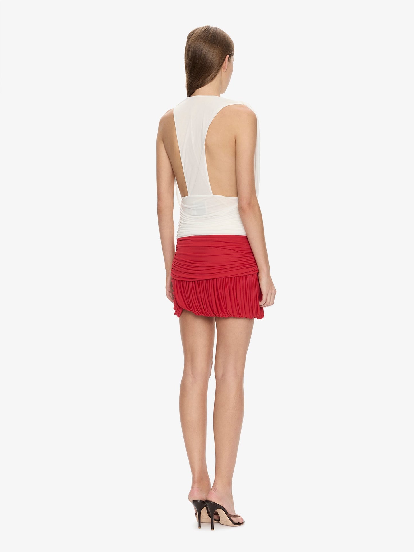 CHRISTOPHER ESBER Beach Glass Bubble Mini Skirt (Red)