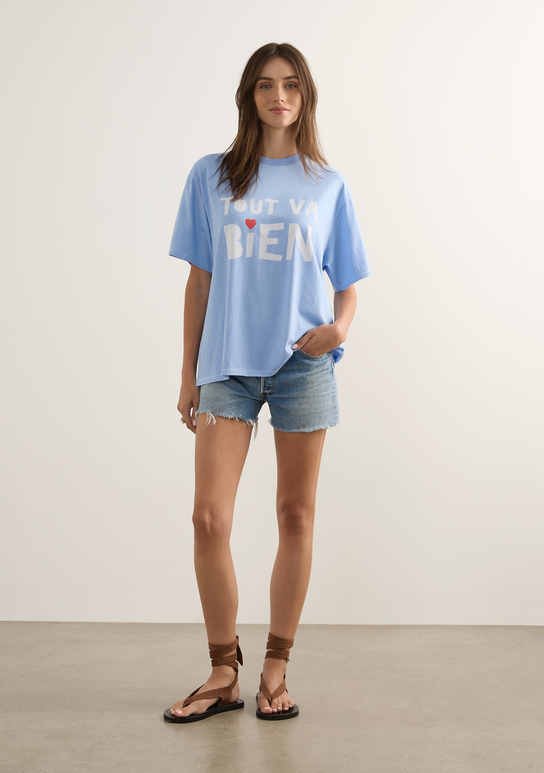 Image of T-Shirts. Productname: Auguste The Label Tout Va Bien Boyfriend Tee in Print colour by brand - Auguste The Label