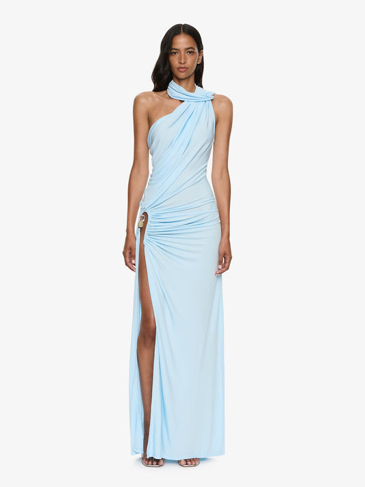 Image of Dresses. Productname: CHRISTOPHER ESBER Helix Crystal Gown in Blue colour by brand - CHRISTOPHER ESBER