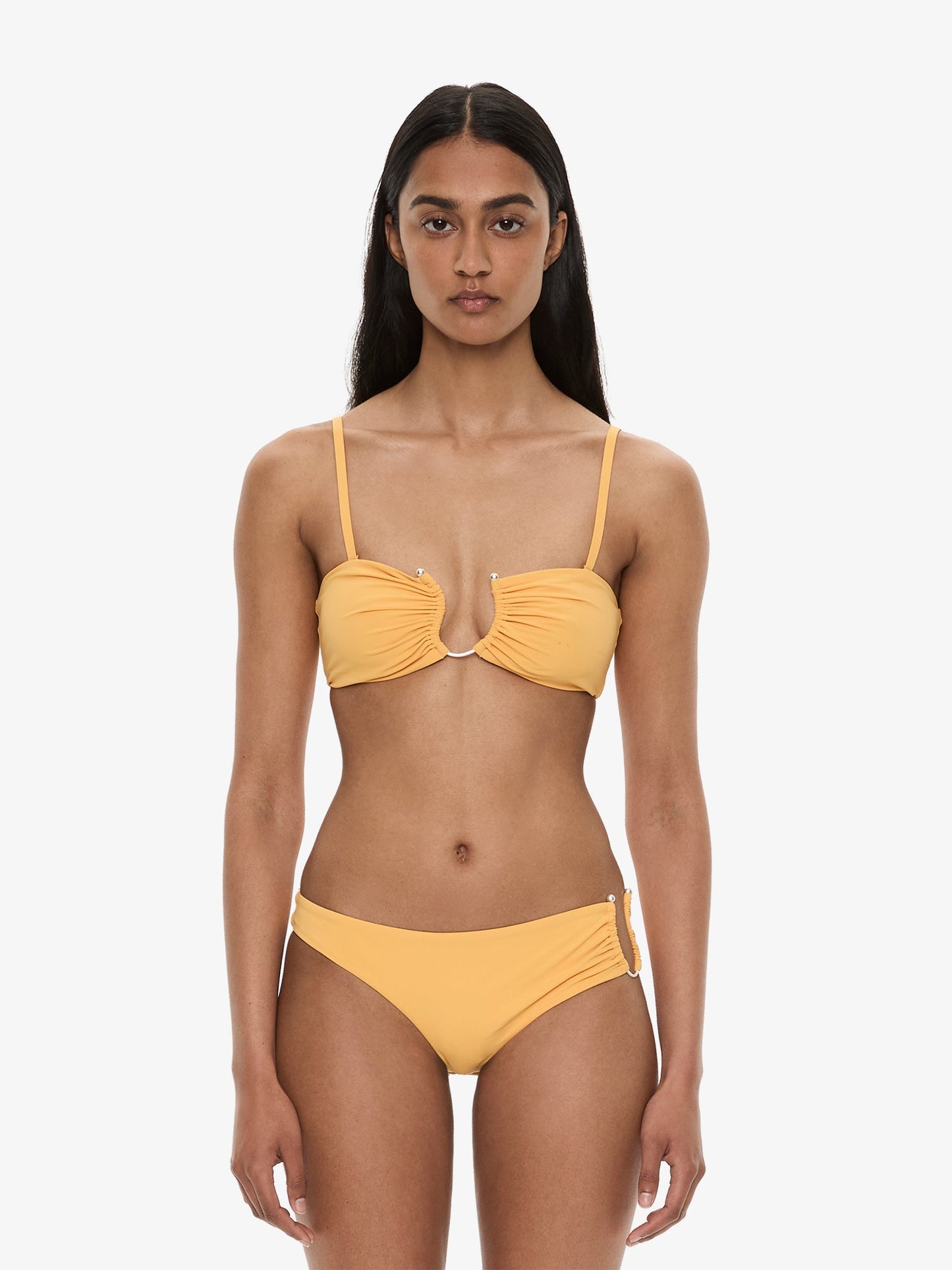 Image of Swimwear. Product name - Ruched Crescent Bandeau in Valencia colour by brand - CHRISTOPHER ESBER