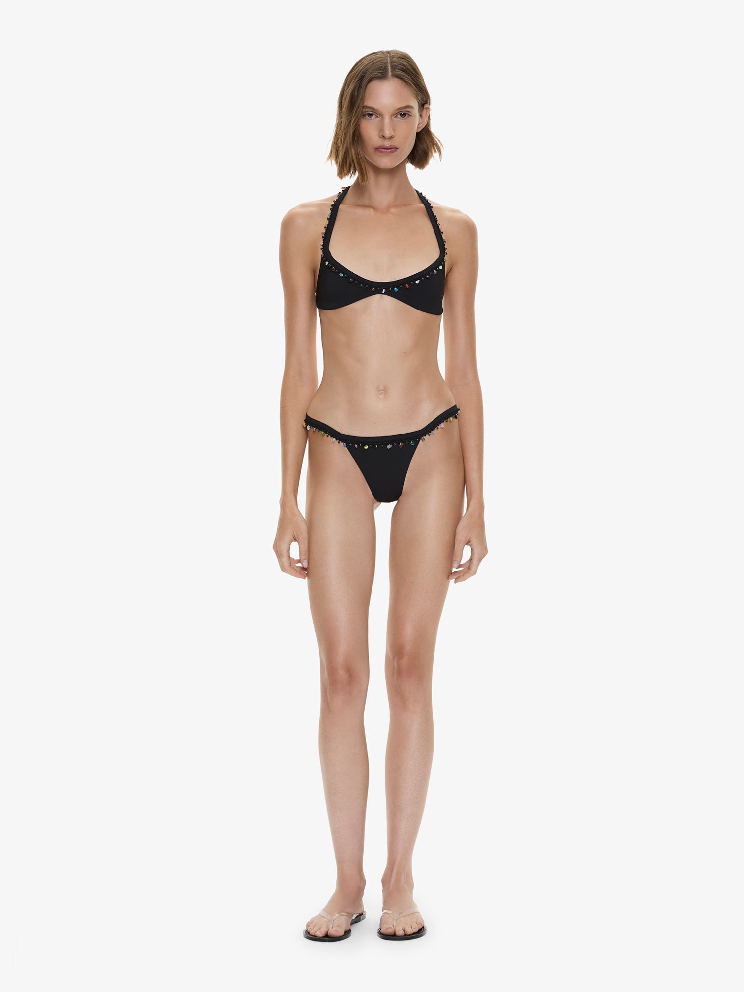 Image of Swimwear. Productname: CHRISTOPHER ESBER Beach Quartz Low Brief in Black colour by brand - CHRISTOPHER ESBER