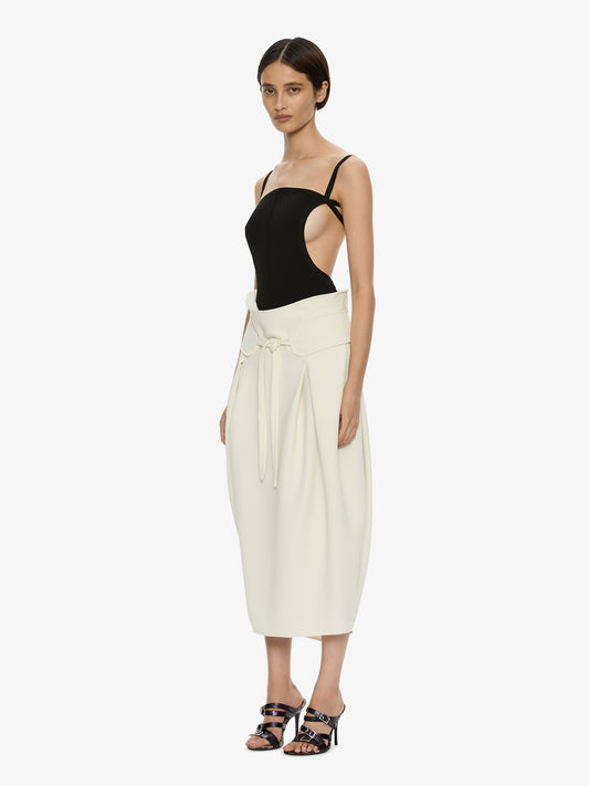 CHRISTOPHER ESBER Virelle Cocoon Skirt (Cream)