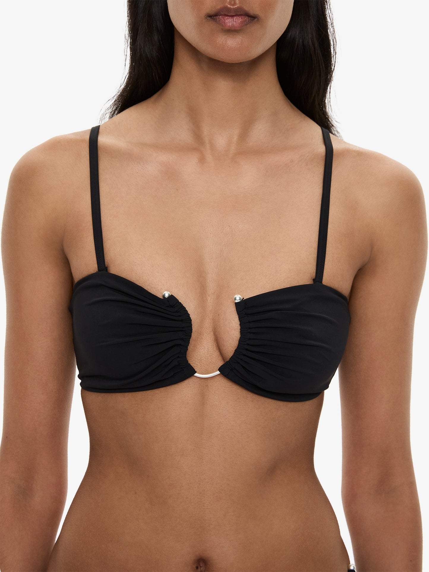 Christopher Esber Ruched Crescent Bandeau (Black)