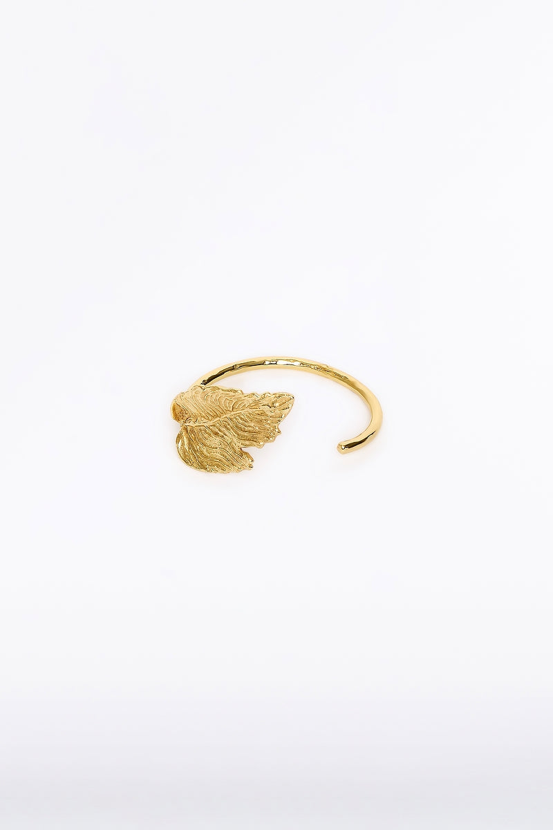 Image of Jewelry. Product name - Gold Leaf Cuff in Gold colour by brand - Carla Zampatti