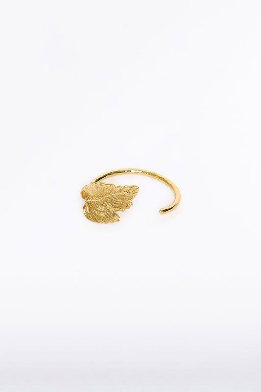 Image of Jewelry. Product name - Gold Leaf Cuff in Gold colour by brand - Carla Zampatti