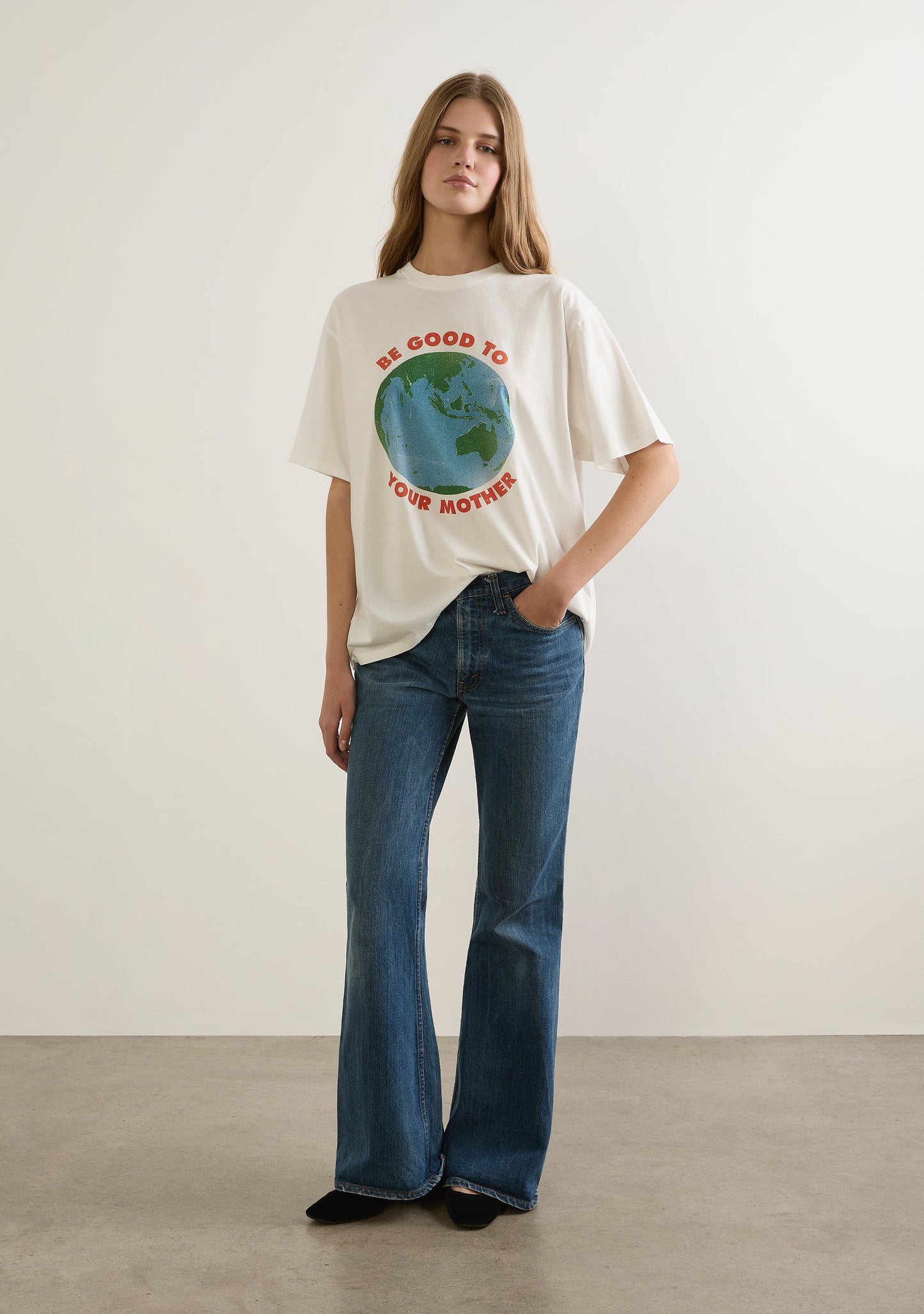 Image of T-Shirts. Productname: Auguste The Label Be Good to Your Mother - Charity Tee in White colour by brand - Auguste The Label