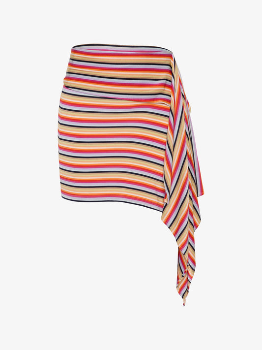 CHRISTOPHER ESBER Calypso Floating Jersey Mini Skirt (Stripe)