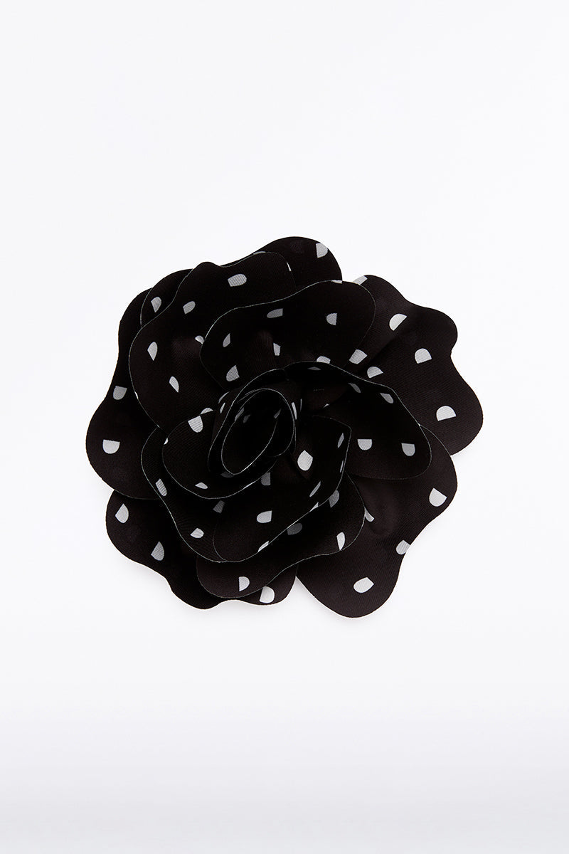 Image of Keychains. Product name - Black C Spot Fiore Brooch in Print colour by brand - Carla Zampatti