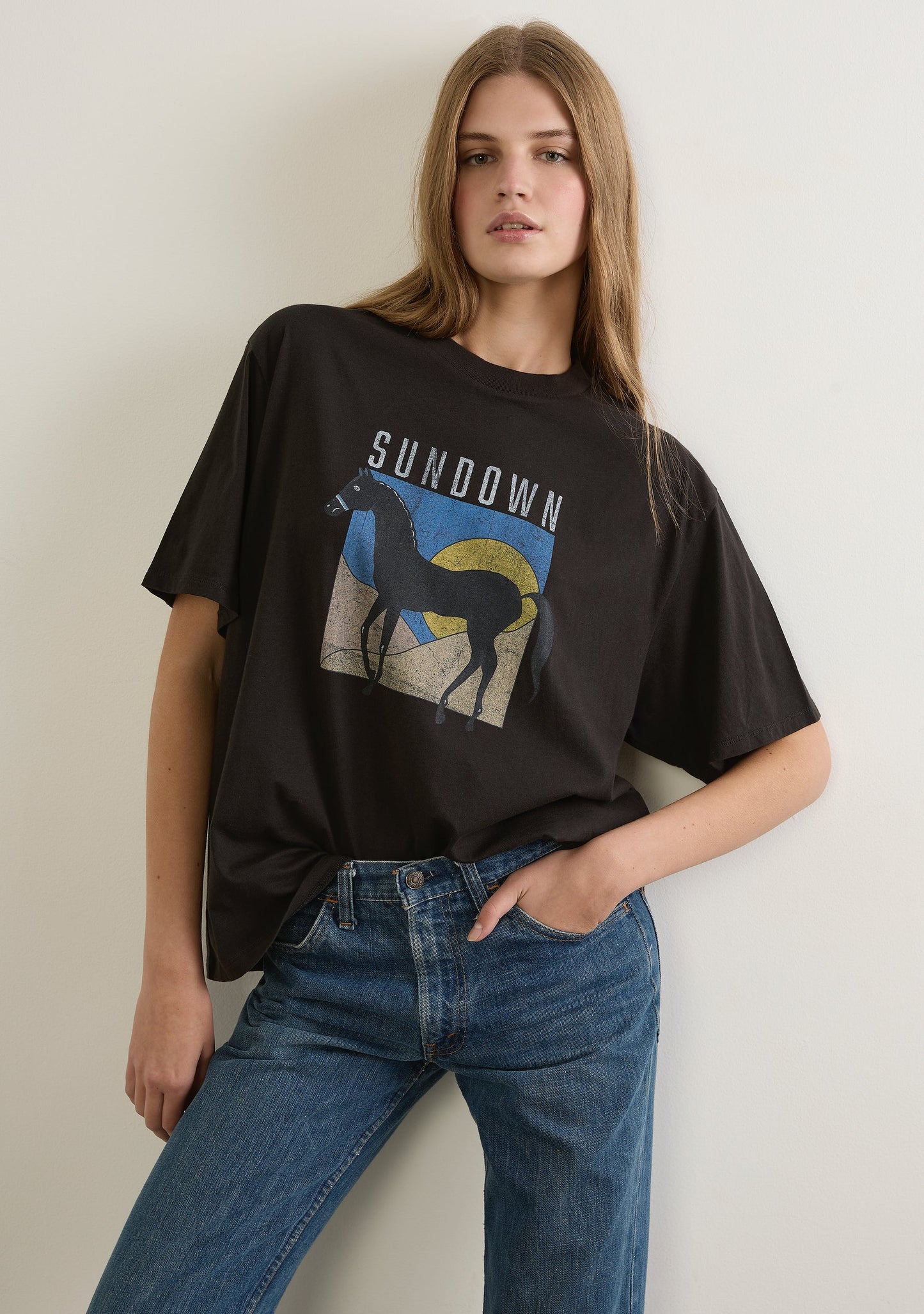 Auguste The Label Sundown Boyfriend Tee (Black)
