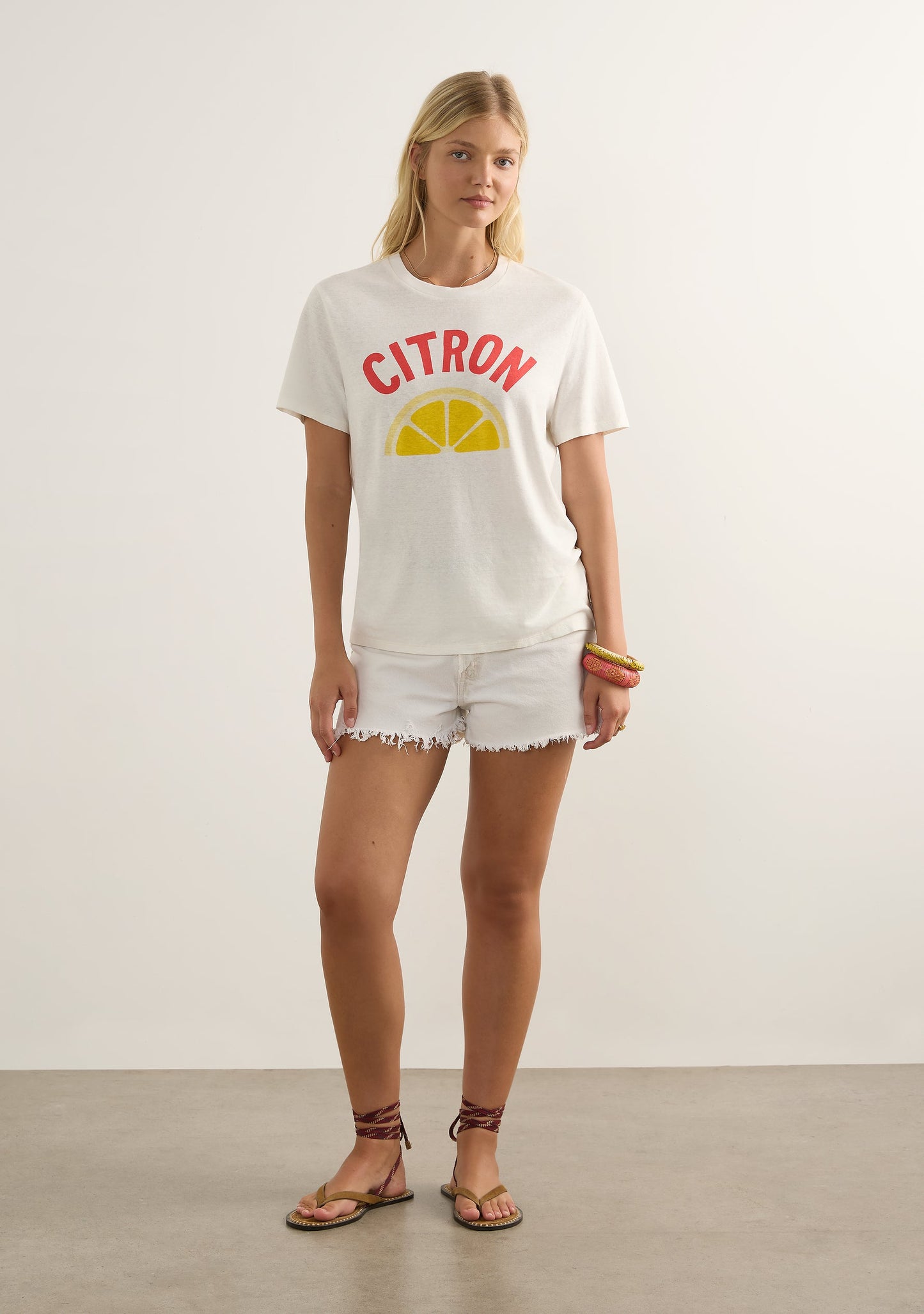 Image of T-Shirts. Productname: Auguste The Label Citron Classic Tee in Print colour by brand - Auguste The Label