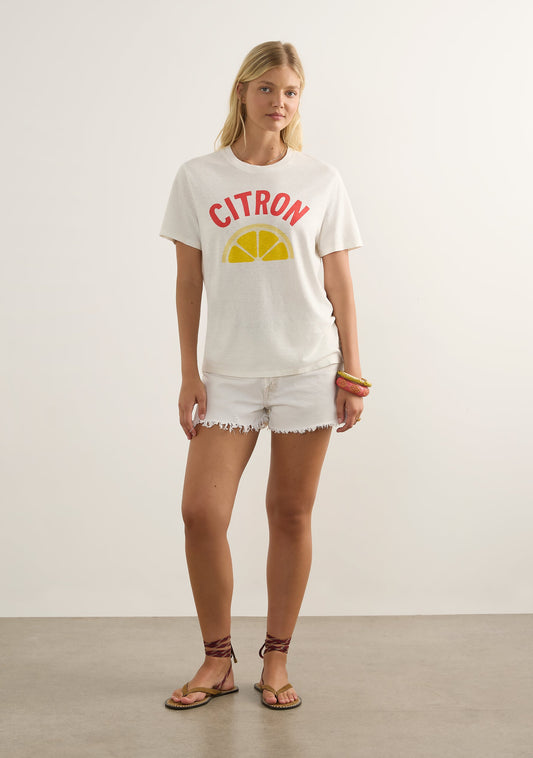 Image of T-Shirts. Productname: Auguste The Label Citron Classic Tee in Print colour by brand - Auguste The Label