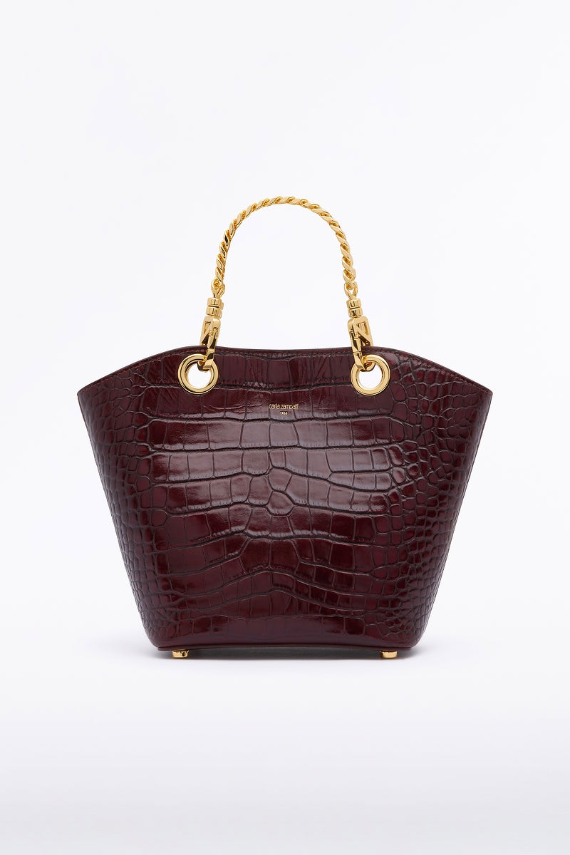 Carla Zampatti Burgundy Mini Milano Tote Bag (Red)