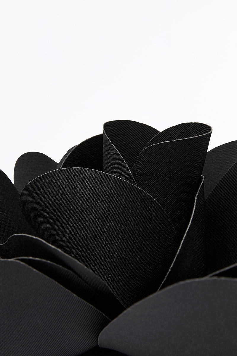 Carla Zampatti Black Fiore Brooch (Print)