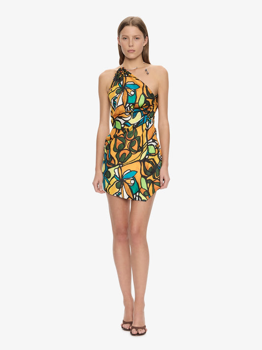 Image of Dresses. Product name - Tropic Nouveau Scarf Mini Dress in Print colour by brand - CHRISTOPHER ESBER