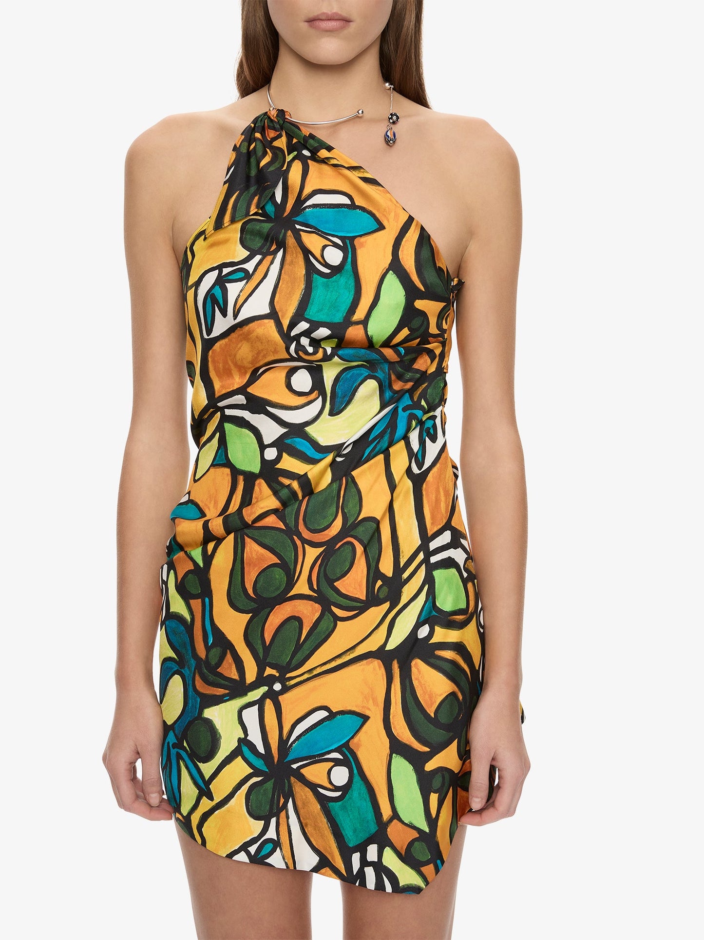 CHRISTOPHER ESBER Tropic Nouveau Scarf Mini Dress (Print)