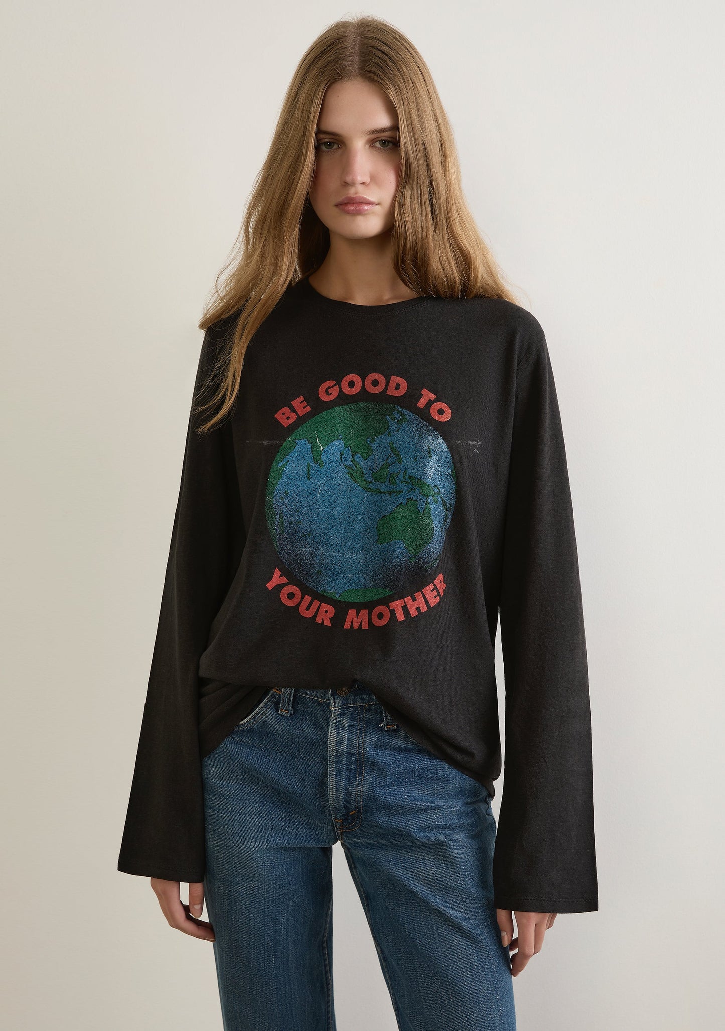 Auguste The Label Be Good to Your Mother Long Sleeve - Charity Tee (Black)