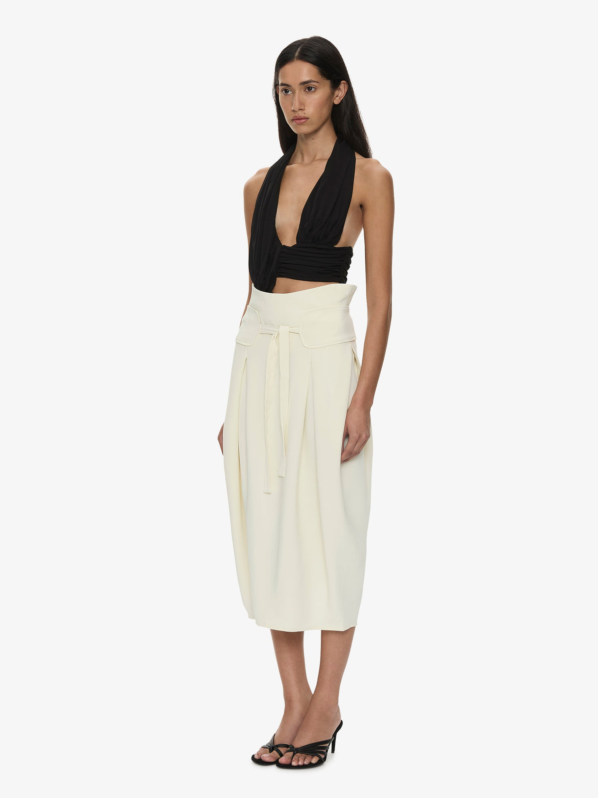 CHRISTOPHER ESBER Virelle Cocoon Skirt (Cream)