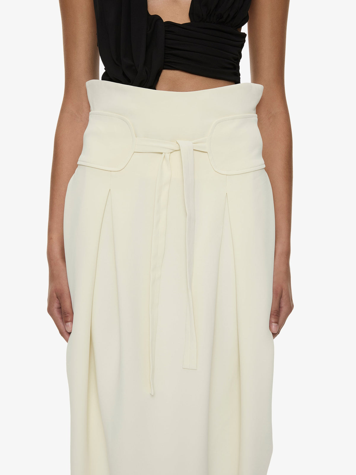 CHRISTOPHER ESBER Virelle Cocoon Skirt (Cream)