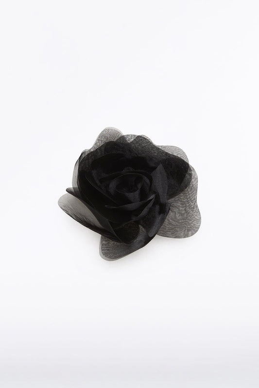 Image of Keychains. Product name - Black Small Fiore Brooch in Black colour by brand - Carla Zampatti