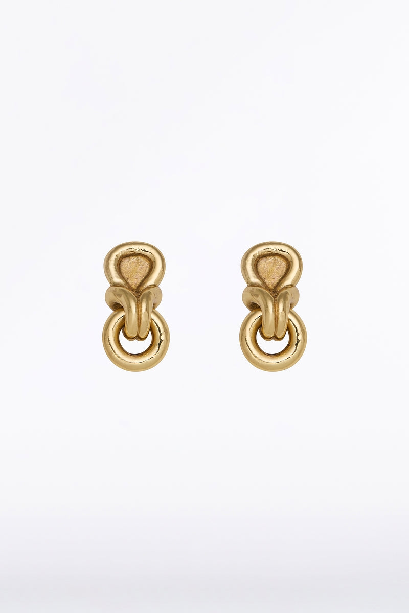 Image of Accessories. Product name - Chainlink Earrings in Gold colour by brand - Carla Zampatti