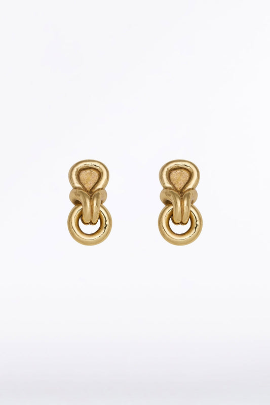 Image of Accessories. Product name - Chainlink Earrings in Gold colour by brand - Carla Zampatti