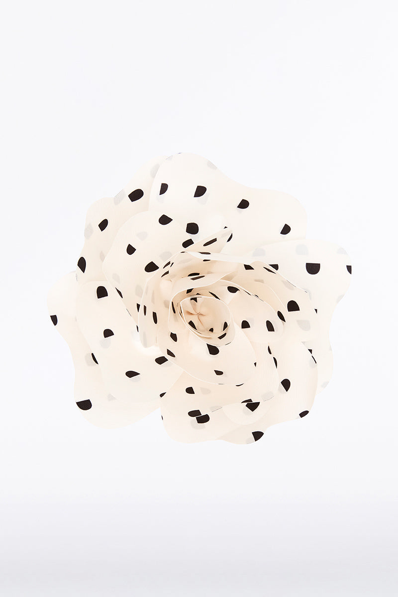 Image of Keychains. Product name - Ivory C Spot Fiore Brooch in Cream colour by brand - Carla Zampatti