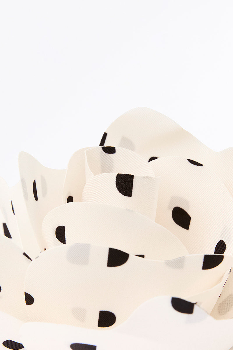 Carla Zampatti Ivory C Spot Fiore Brooch (Cream)