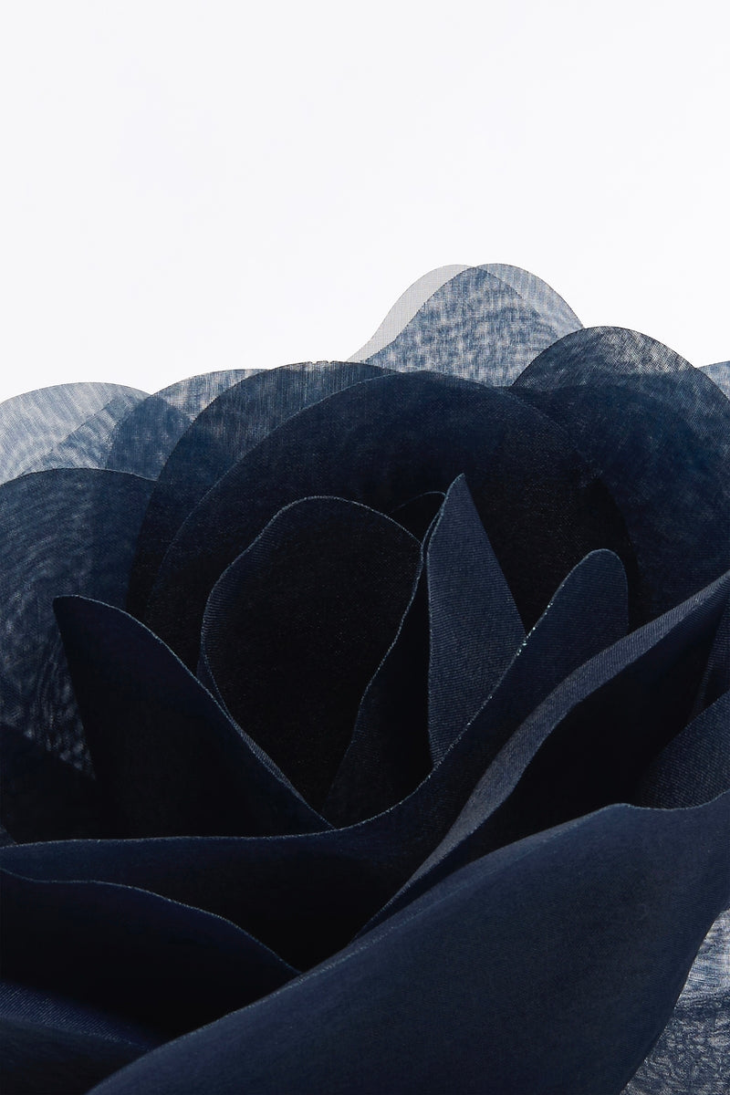 Carla Zampatti Small Fiore Brooch (Navy)