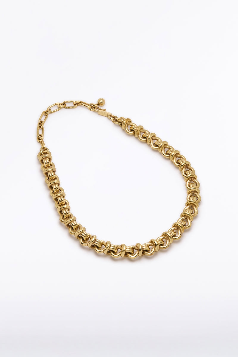 Image of Accessories. Product name - Chainlink Necklace in Gold colour by brand - Carla Zampatti