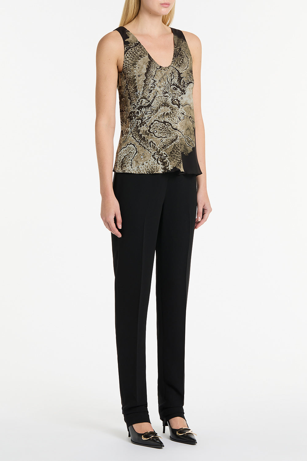 Carla Zampatti Lindy Lee Fierce Dragon Camisole (Black)