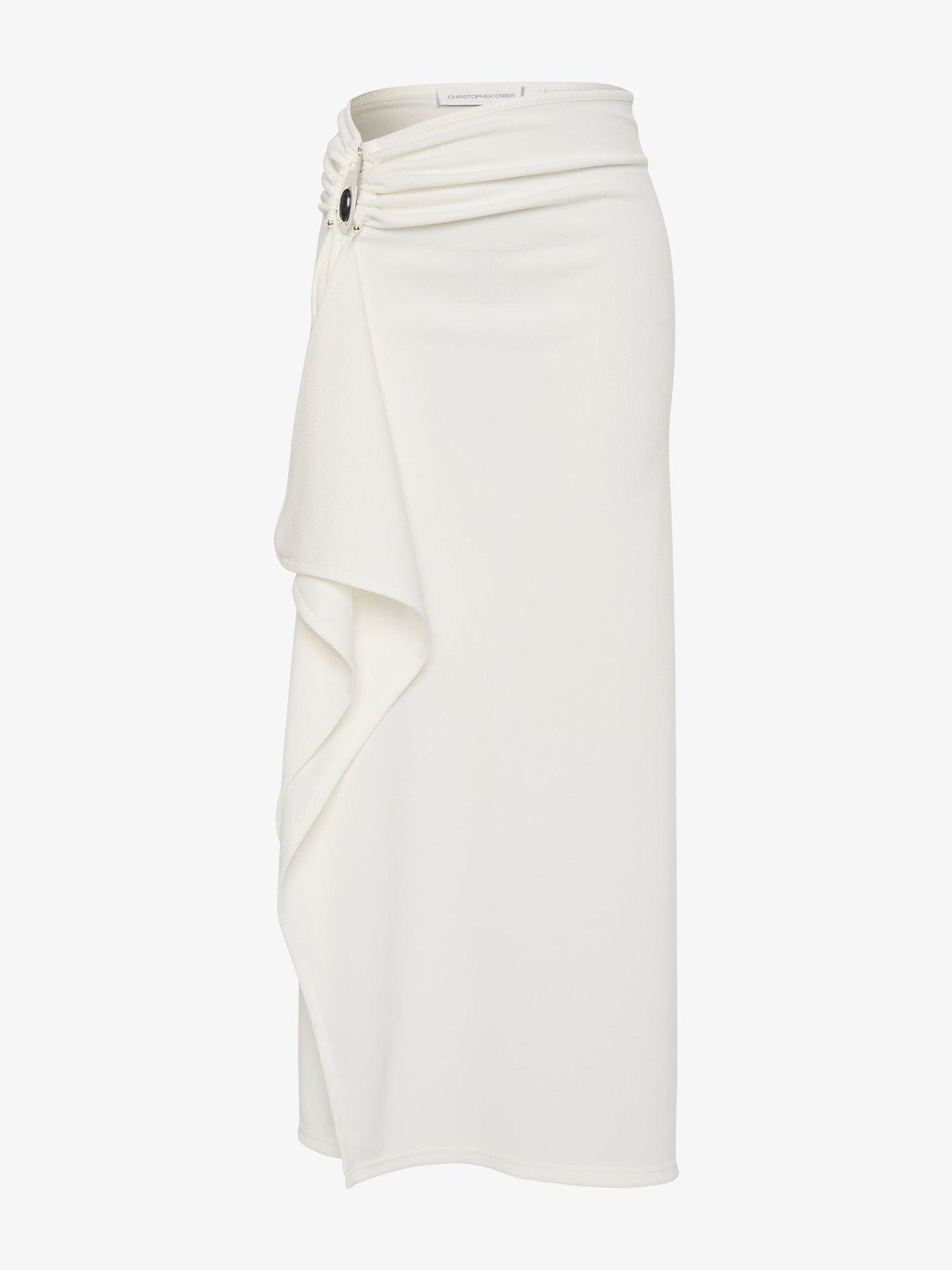 CHRISTOPHER ESBER Crystal Pendant Cascade Skirt (White)