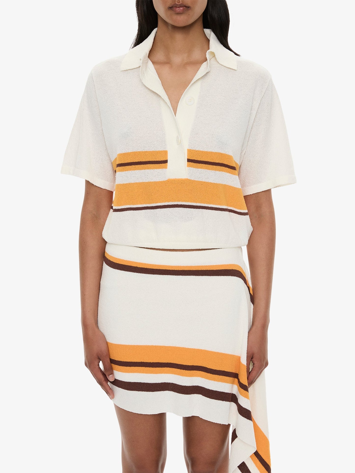 CHRISTOPHER ESBER Knit Clean Polo (Stripe)