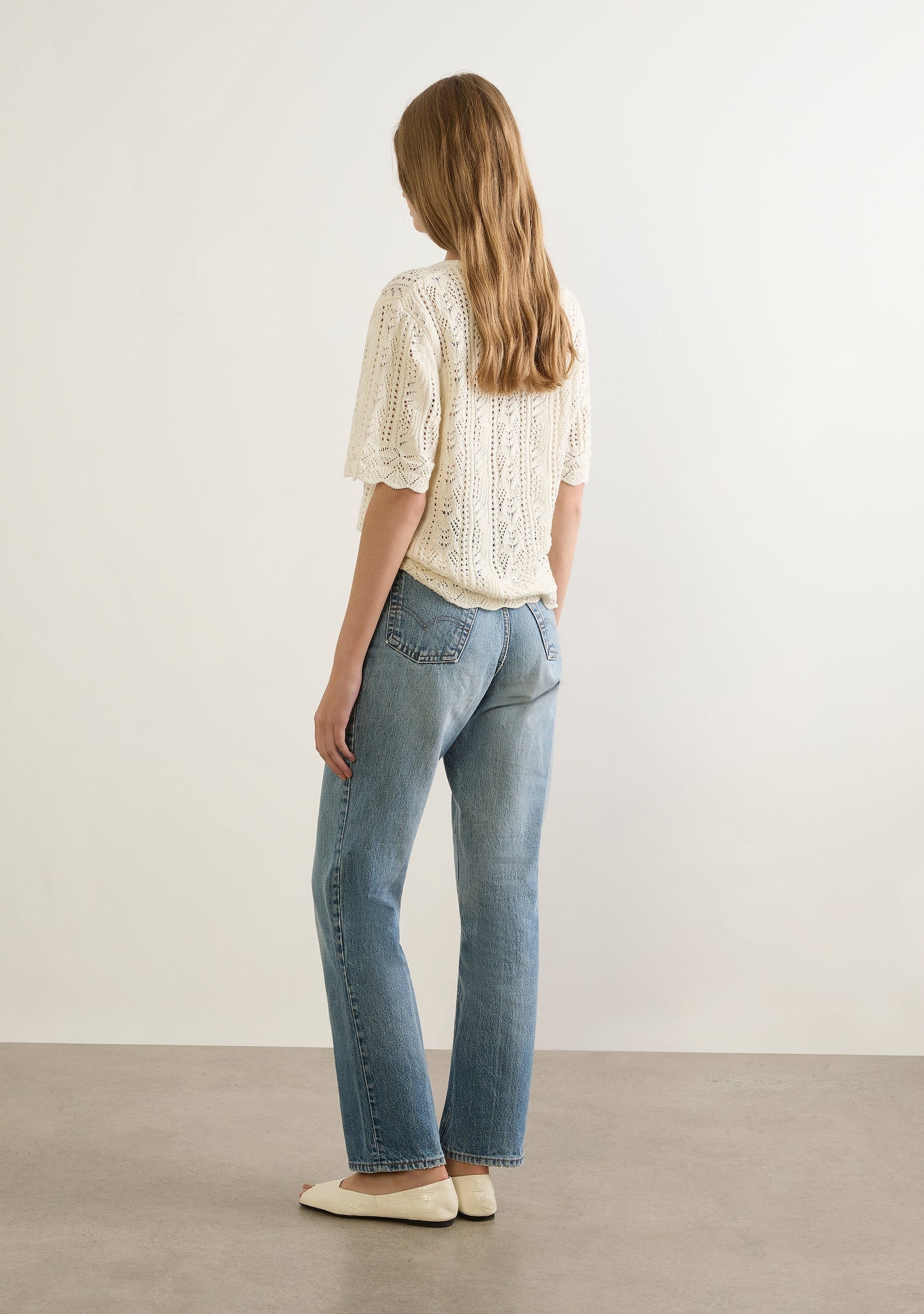 Auguste The Label Callen Knit Tee (White)