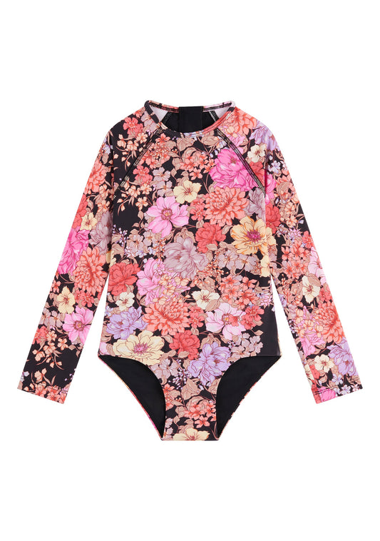 Image of Swimwear. Productname: LITTLE AUGUSTE Suns Out Bodysuit in Black colour by brand - LITTLE AUGUSTE