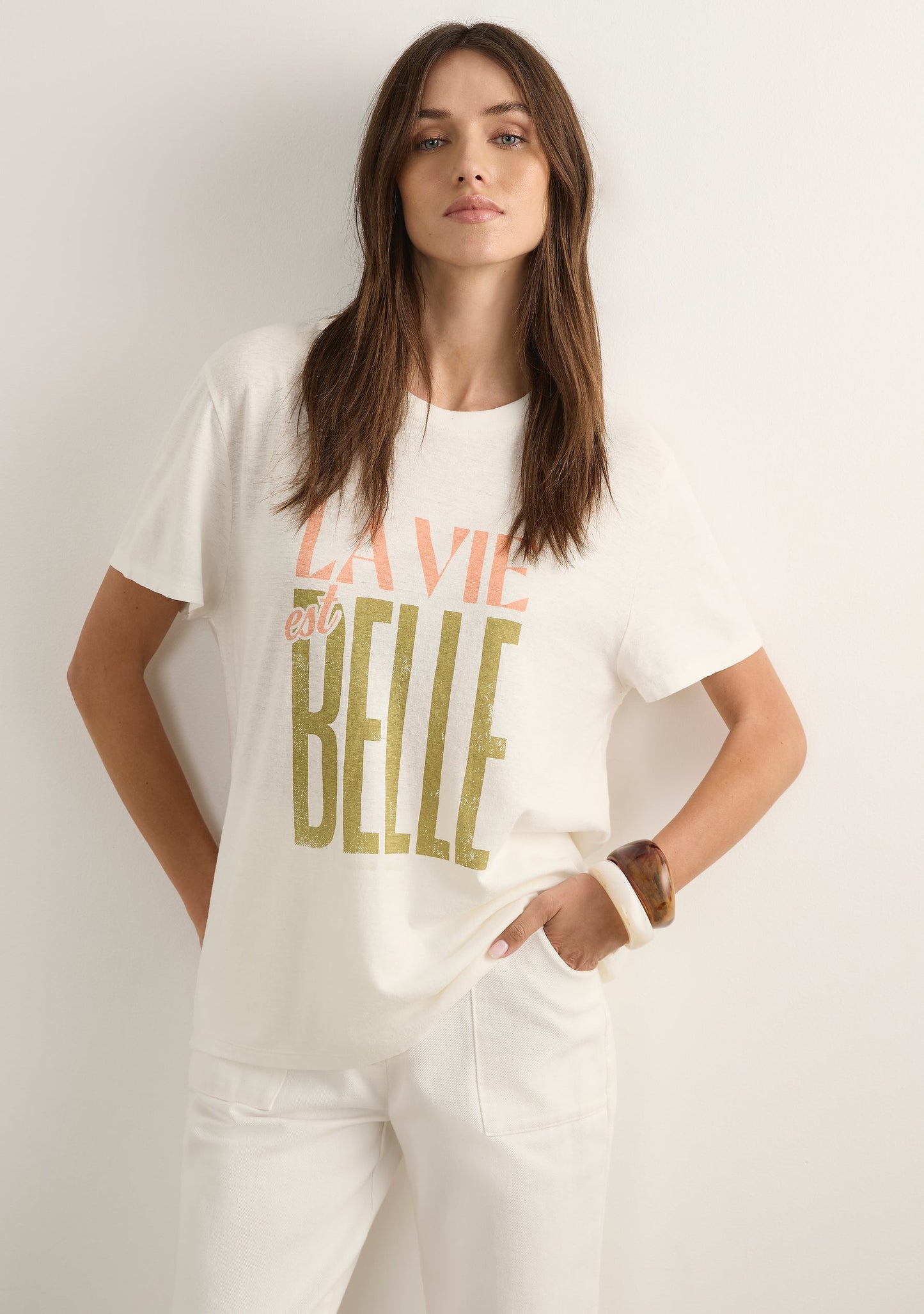 Auguste The Label Life Is Beautiful Classic Tee (White)