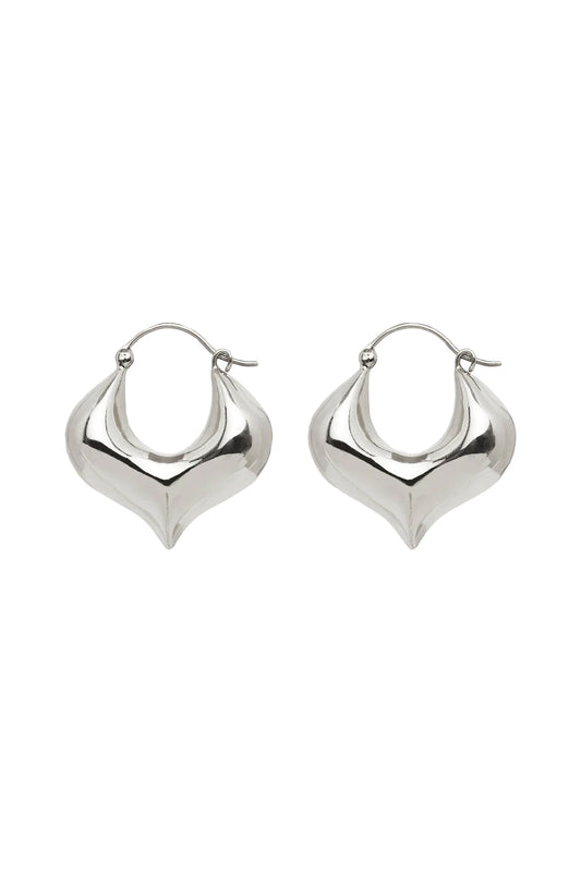 Image of Earrings. Productname: Medium Heart Earrings in SILVER TONE colour by brand - Manning Cartell